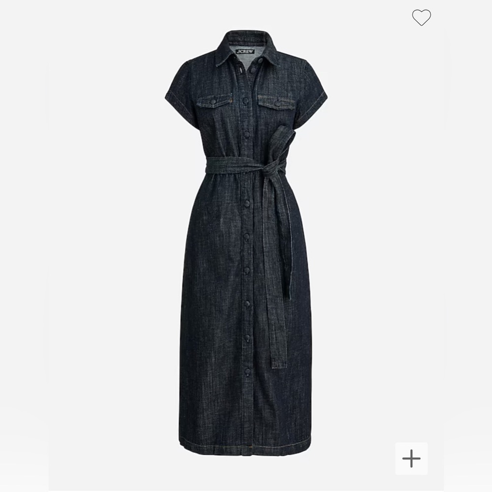 J.Crew Women’s Size 8 Denim Jean Short Sleeve Tie Waist Mini Dress